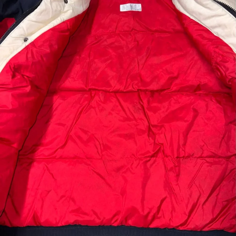 Vintage J.J. Cochran Bomber Ski Jacket Black and Red Sz. L (GS36)‎
